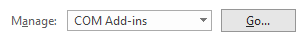 Excel manage com add-ins